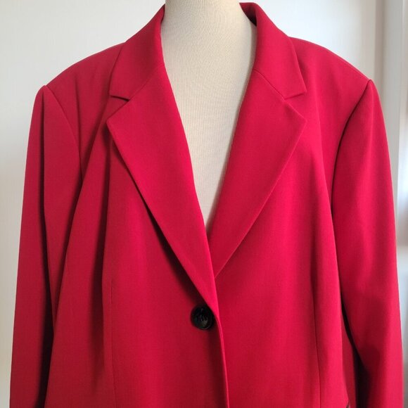 JONES STUDIO Red Women’s Plus Size Jacket/Blazer (Size: 24W) - Picture 7 of 10